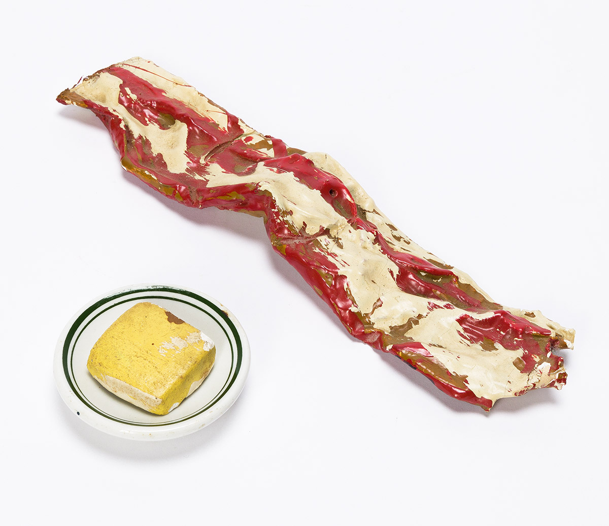 ELAINE STURTEVANT Oldenburg Store Objects, Bacon and Pat of Butter.